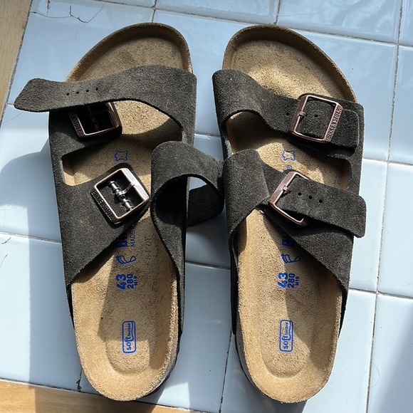 New Birkenstock Arizona Suede Leather Sandals Size 10 main image 4